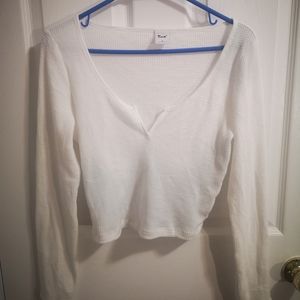 TNA wide collar wafflex shirt